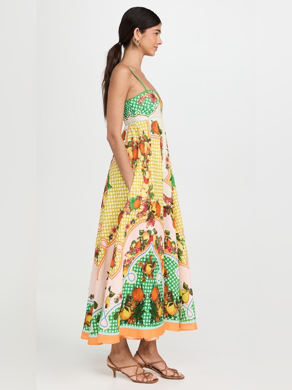 ALEMAIS Lemonis Sundress in Multi Fruit Print, Size US 6 - Picture 3 of 16